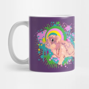 Artistic Pink Bunny Rabbit Mug